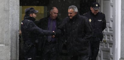 El comisario de información de los Mossos d'Esquadra, Manel Castellví sale del Tribunal Supremo en Madrid.