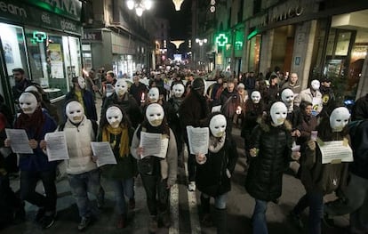 Protesta de los vecinos de Nou Barris, el pasado 11 de diciembre.