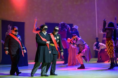 Una escena del cuadro final de ‘Un ballo in maschera’, el 9 de febrero de 2024 en el Liceo de Barcelona.