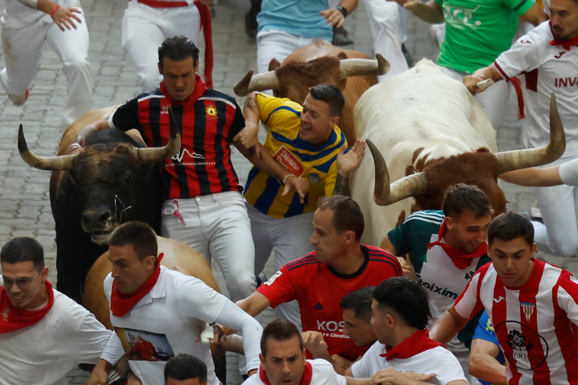 Séptimo encierro de San Fermín 2026, en directo| Los toros de Miura protagonizan la penúltima carrera de los festejos
