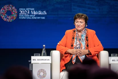 La directora gerente del FMI, Kristalina Georgieva, ayer en Marraquech.