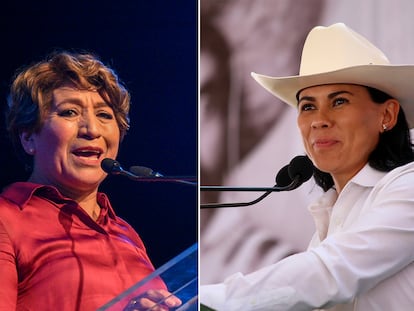 Las candidatas a la gubernatura del Estado de México, Delfina Gómez (Morena) y Alejandra del Moral (PRI-PAN-PRD).