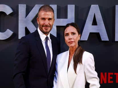 David Beckham y Victoria Beckham en el estreno del documental de Netflix sobre ellos, el pasado día 3, en Londres.