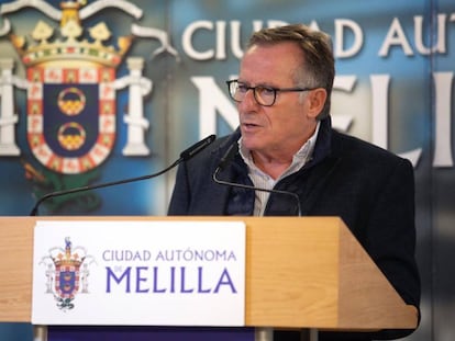 El presidente de Melilla, Eduardo de Castro, este miércoles.