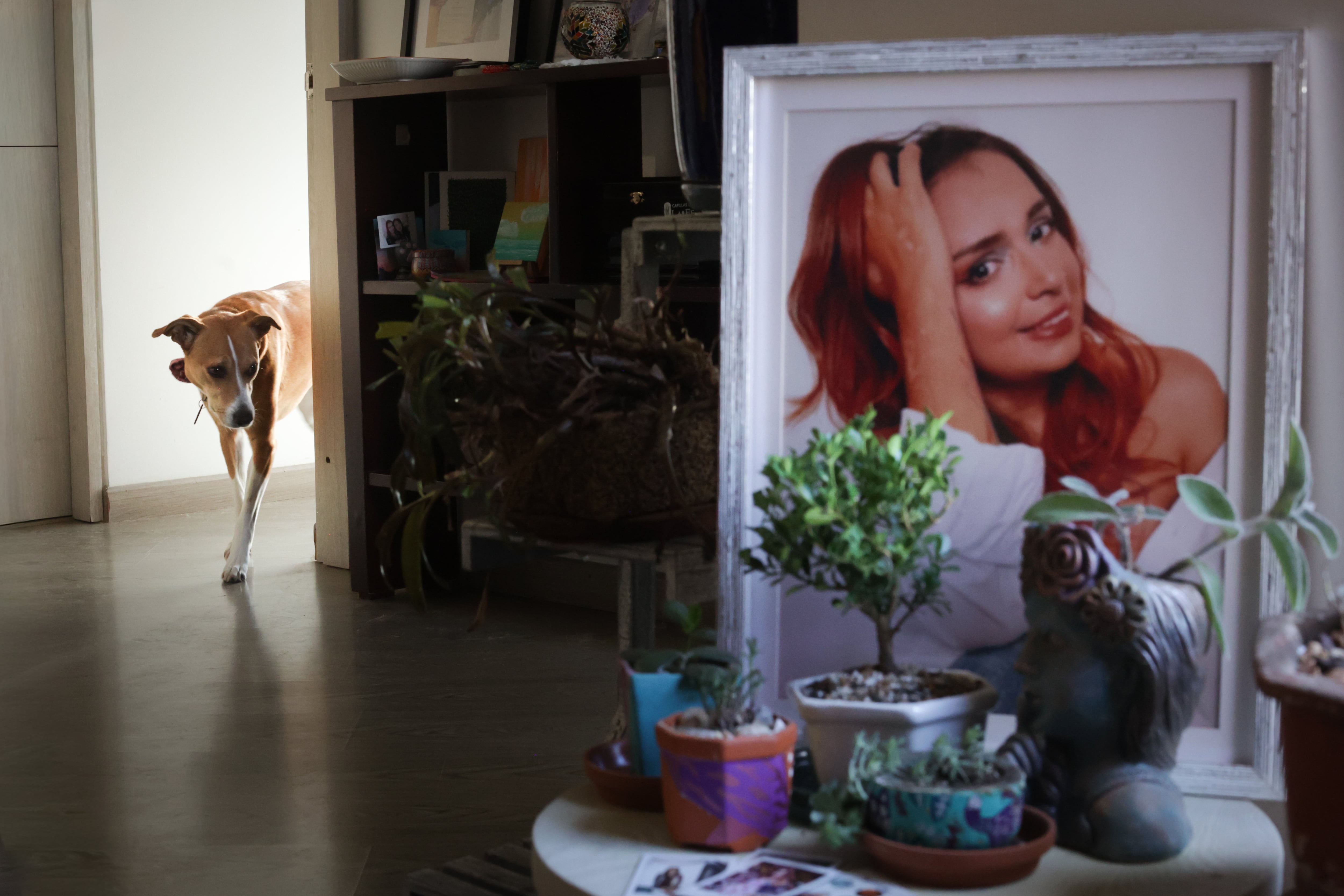 Altar a Catalina Giraldo en su casa en Bogotá.