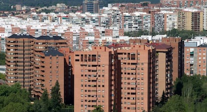 Bloques de viviendas en Madrid.