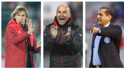 Martino, Gareca, Sampaoli e Ramón Díaz.