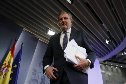 El ministro de Educación, Cultura y Deportes y Portavoz, Íñigo Méndez de Vigo.