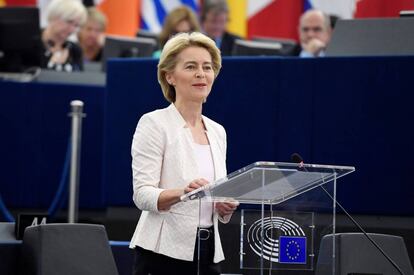Ursula von der Leyen, este martes en el Parlamento Europeo de Estrasburgo (Francia).