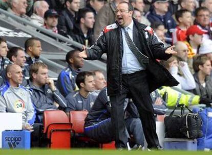 Rafa Benítez, durante un partido con el Liverpool.