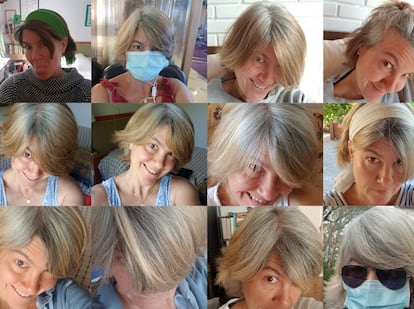 La evolución de la transición hasta el pelo blanco.