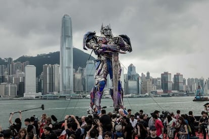 El estreno mundial de &#039;Transformers: la era de la extinci&oacute;n&#039; en Hong Kong. 