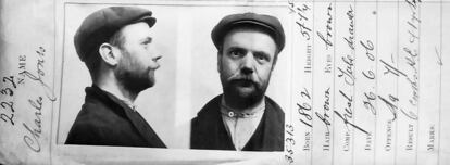 Ficha policial de 1906 de Charles 'Coaly' Jones, uno de los líderes y de los tipos más peligrosos de la banda de los Sheldon.