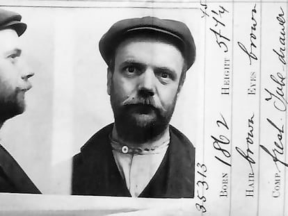 Ficha policial de 1906 de Charles 'Coaly' Jones, uno de los líderes y de los tipos más peligrosos de la banda de los Sheldon.