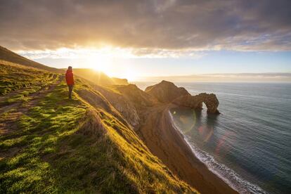 La Durdle Door en la Costa Jurásica, en Dorset (Inglaterra).