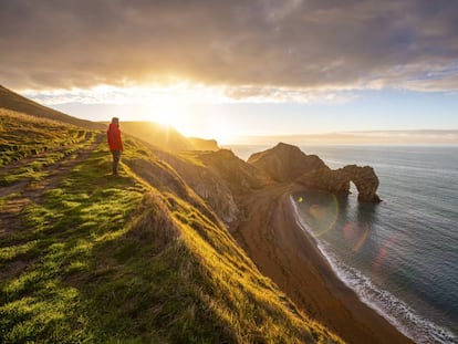 La Durdle Door en la Costa Jurásica, en Dorset (Inglaterra).