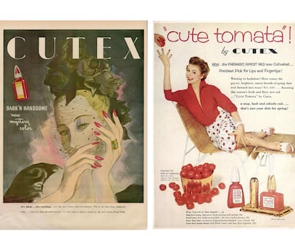 Vintage posters of Cutex, the world's first industrial nail polish brand.