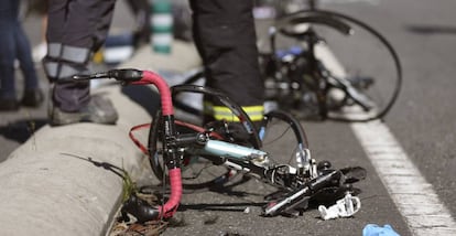 Un accidente de ciclistas.