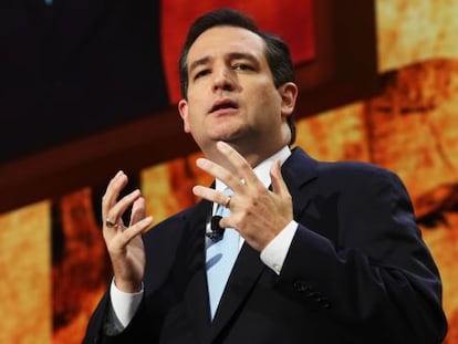 Ted Cruz, durante su aparici&oacute;n en la Convenci&oacute;n Nacional Republicana el pasado agosto. 