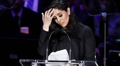 Vanessa Bryant, durante su discurso en el Staples Center.