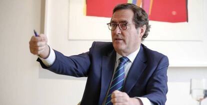 El presidente de la patronal CEOE, Antonio Garamendi.