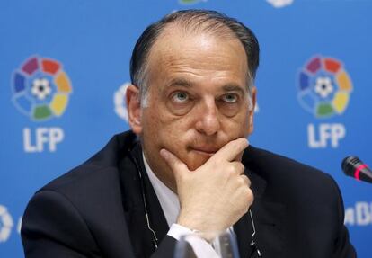 Javier Tebas, presidente de la Liga de F&uacute;tbol Profesional.