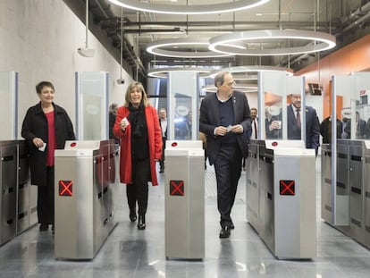 Inauguración de la estación del Metro Ciutat de la Justicia de la linea 10 SUR