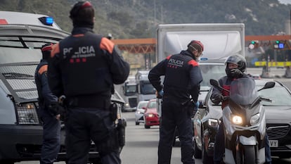 Control de los Mossos, en una imagen de archivo.