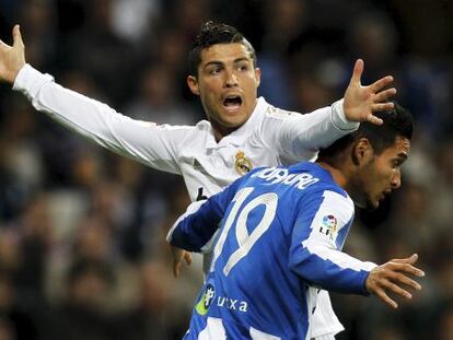 Cristiano Ronaldo, en un partido contra la Real Sociedad.