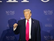 El presidente de Estados Unidos, Donald Trump, el jueves en Las Vegas (Nevada).