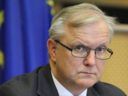 El vicepresidente de la Comisi&oacute;n Europea (CE) y comisario de Asuntos Econ&oacute;micos y Monetarios, Olli Rehn.