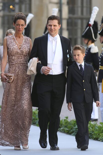 Patrick Sommerlath junto a su mujer Maline y su hijo Leopold