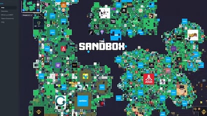 Advertising for crypto game The Sandbox.