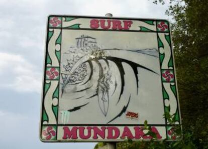 Cartel en Mundaka.