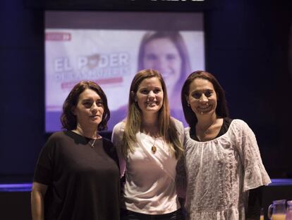 De izq a dcha: Gabriela Durruty, Caren Tepp y Beatriz Priotti, candidatas de Ciudad Futura.