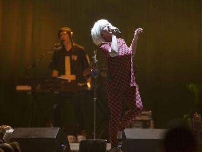 La cantante estadounidense Deborah Harry, durante el concierto ofrecido en el Azkena Rock.