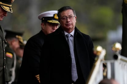 Gustavo Petro durante la ceremonia del 133 aniversario de la Policía Nacional, en Bogotá, Colombia, en noviembre de 2024.