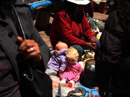 Uno de los puestos del Baratillo, el mercadillo de pulgas m&aacute;s grande y pintoresco de Cuzco.