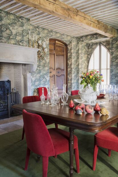 Interior del Château de Berne, en la Provenza.