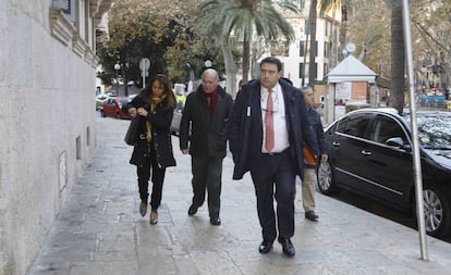 El empresario Gerardo Díaz Ferrán llega el pasado enero a la Audiencia Provincial de Baleares.