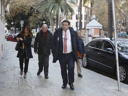 El empresario Gerardo Díaz Ferrán llega el pasado enero a la Audiencia Provincial de Baleares.