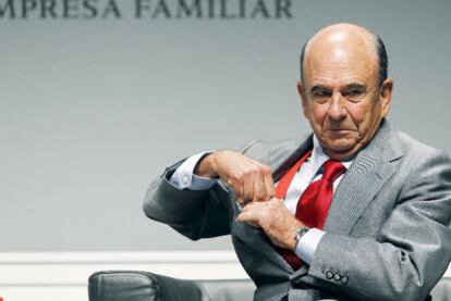 Emilio Botín, antes de intervenir ayer en el XIII Congreso de la Empresa Familiar en Santander.