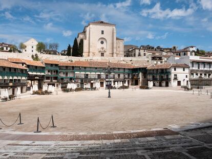 La plaza Mayor de Chinchón en abril de 2020.