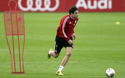 Javie Mart&iacute;nez, durante un entrenamiento del Bayern. 