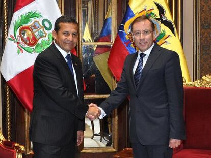 El presidente Ollanta Humala y el embajador Rodrigo Riofrío