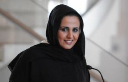 La mujer más poderosa en el mundo del arte: Sheikha Al-Mayassa, hermana del emir de Catar.