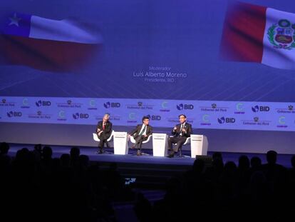 Evento da Cúpula Empresarial das Américas, prévia da Cúpula das Américas, no Peru.