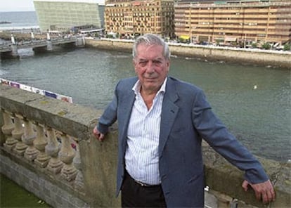 Mario Vargas Llosa, en San Sebastián.