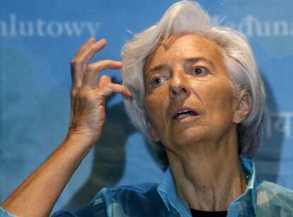 Christine Lagarde, directora gerent de l'FMI, durant una roda de premsa a Rio de Janeiro, el mes passat.