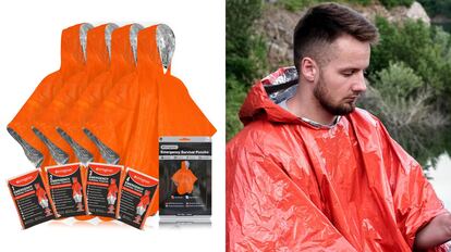 manta de emergencia térmica con doble cara, impermeable y liviana.